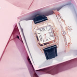 Ladies Leather Band Diamond Watch