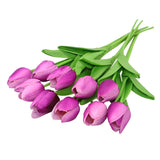 10PCS Tulip Artificial Flower Real Touch Artificial Bouquet Fake Flower for Wedding Decoration Flowers Home Garen Decor