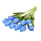 10PCS Tulip Artificial Flower Real Touch Artificial Bouquet Fake Flower for Wedding Decoration Flowers Home Garen Decor