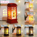 Holiday Christmas Snowman Elk LED Lights Train Santa Claus