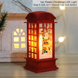 Holiday Christmas Snowman Elk LED Lights Train Santa Claus
