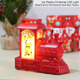 Holiday Christmas Snowman Elk LED Lights Train Santa Claus