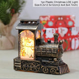 Holiday Christmas Snowman Elk LED Lights Train Santa Claus