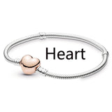 Silver Plated Cute Owl Snake Chain Charm Bracelet