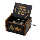 Antique Wooden Hand-Cranked Music Box