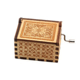 Antique Wooden Hand-Cranked Music Box