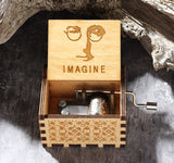 Antique Wooden Hand-Cranked Music Box