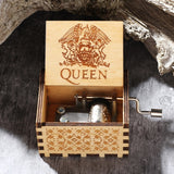 Antique Wooden Hand-Cranked Music Box