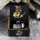 Antique Wooden Hand-Cranked Music Box