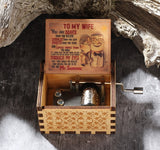 Antique Wooden Hand-Cranked Music Box