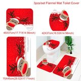 Holiday Christmas Bathroom Curtain Mat