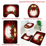 Holiday Christmas Bathroom Curtain Mat