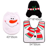 Holiday Christmas Bathroom Curtain Mat
