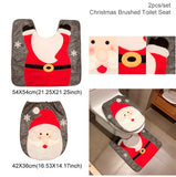 Holiday Christmas Bathroom Curtain Mat