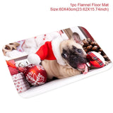 Holiday Christmas Bathroom Curtain Mat