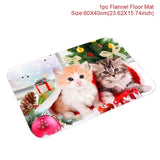 Holiday Christmas Bathroom Curtain Mat