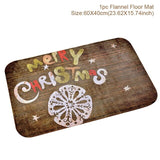 Holiday Christmas Bathroom Curtain Mat