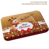 Holiday Christmas Bathroom Curtain Mat