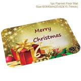 Holiday Christmas Bathroom Curtain Mat