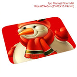 Holiday Christmas Bathroom Curtain Mat