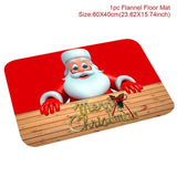 Holiday Christmas Bathroom Curtain Mat