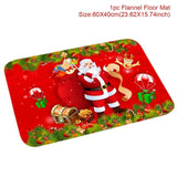 Holiday Christmas Bathroom Curtain Mat