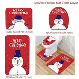 Holiday Christmas Bathroom Curtain Mat