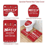 Holiday Christmas Bathroom Curtain Mat