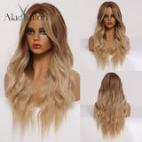 Long Ombre Wavy Wigs