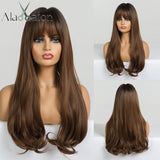 Long Ombre Wavy Wigs