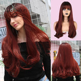 Long Ombre Wavy Wigs