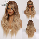 Long Ombre Wavy Wigs