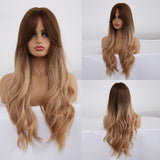 Long Ombre Wavy Wigs