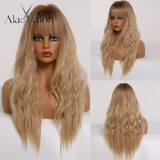 Long Ombre Wavy Wigs