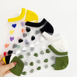 Heart Clear Ankle Socks