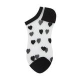 Heart Clear Ankle Socks