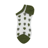 Heart Clear Ankle Socks