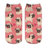 Unisex Pug Print Socks