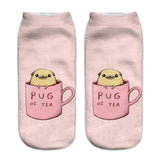 Unisex Pug Print Socks
