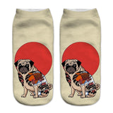 Unisex Pug Print Socks
