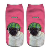 Unisex Pug Print Socks