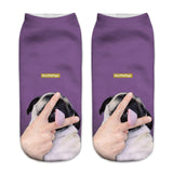 Unisex Pug Print Socks