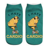 Unisex Pug Print Socks