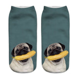 Unisex Pug Print Socks