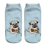Unisex Pug Print Socks
