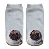 Unisex Pug Print Socks