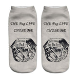 Unisex Pug Print Socks