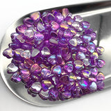 New 100pcs 8mm Transparent AB Charms Heart Shape Acrylic Beads Loose Spacer Beads for Jewelry Makeing DIY Handmade Bracelet