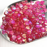 New 100pcs 8mm Transparent AB Charms Heart Shape Acrylic Beads Loose Spacer Beads for Jewelry Makeing DIY Handmade Bracelet