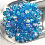 New 100pcs 8mm Transparent AB Charms Heart Shape Acrylic Beads Loose Spacer Beads for Jewelry Makeing DIY Handmade Bracelet